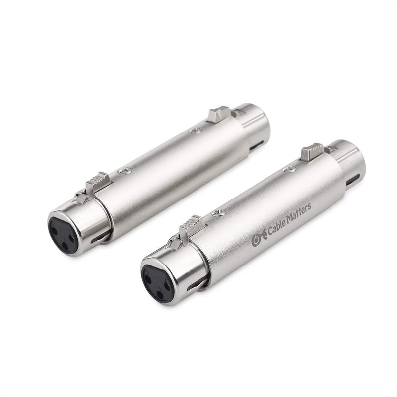Cable Matters 2-Pack XLR to XLR Gender Changer Adapter - Female to Female - Image 1